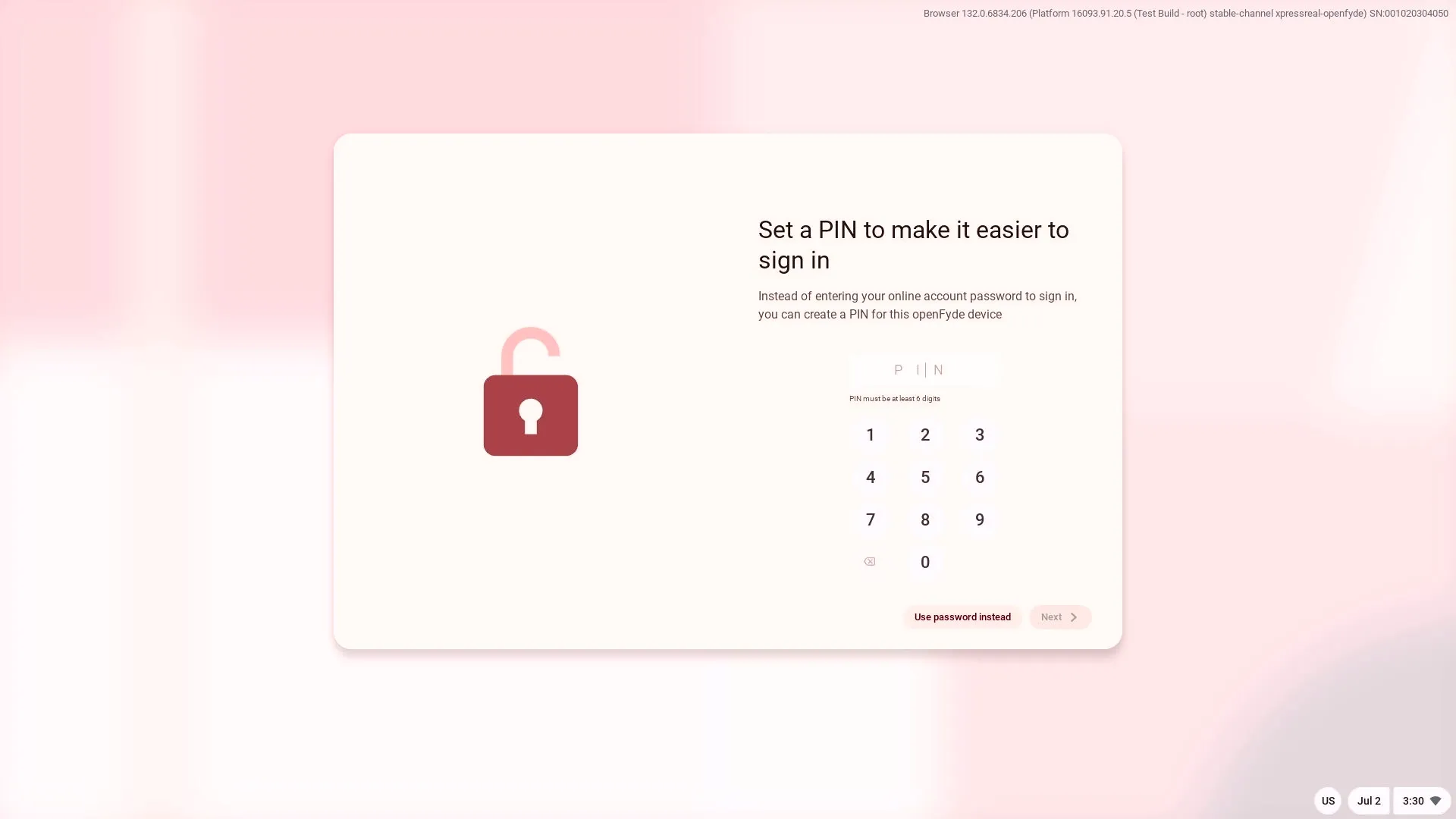 set-login-pin