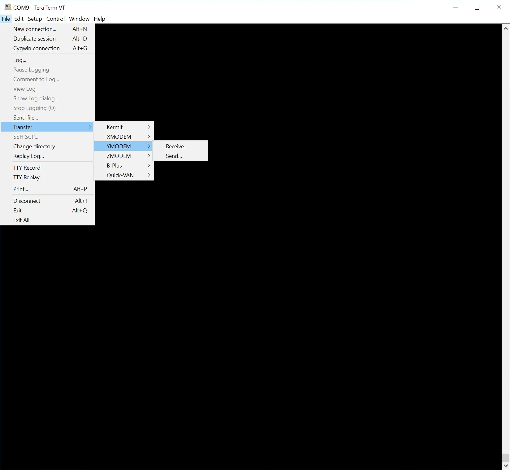 Sending file